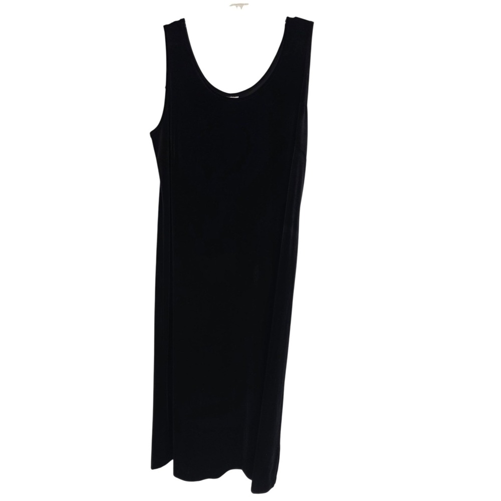 Black Velvet Dress Sleeveless Scoop Neck Holiday Formal Parties‎ Size 16